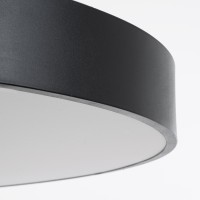 GLOBOSTAR® BURTON 61204-S Μοντέρνο Φωτιστικό Οροφής LED 100W 10000lm 120° AC 220-240V IP20 Ρυθμιζόμενο Λευκό CCT με Χειριστήριο από 2700K έως 6000K Dimmable - Lumileds SMD Chip - Μαύρο Ματ - Μ80 x Π80 x Υ8cm - 3 Χρόνια Εγγύηση