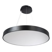 GLOBOSTAR® BURTON 61204-S Μοντέρνο Φωτιστικό Οροφής LED 100W 10000lm 120° AC 220-240V IP20 Ρυθμιζόμενο Λευκό CCT με Χειριστήριο από 2700K έως 6000K Dimmable - Lumileds SMD Chip - Μαύρο Ματ - Μ80 x Π80 x Υ8cm - 3 Χρόνια Εγγύηση