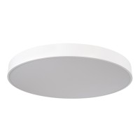 GLOBOSTAR® BURTON 61205-S Μοντέρνο Φωτιστικό Οροφής LED 100W 10000lm 120° AC 220-240V IP20 Ρυθμιζόμενο Λευκό CCT με Χειριστήριο από 2700K έως 6000K Dimmable - Lumileds SMD Chip - Λευκό Ματ - Μ80 x Π80 x Υ8cm - 3 Χρόνια Εγγύηση