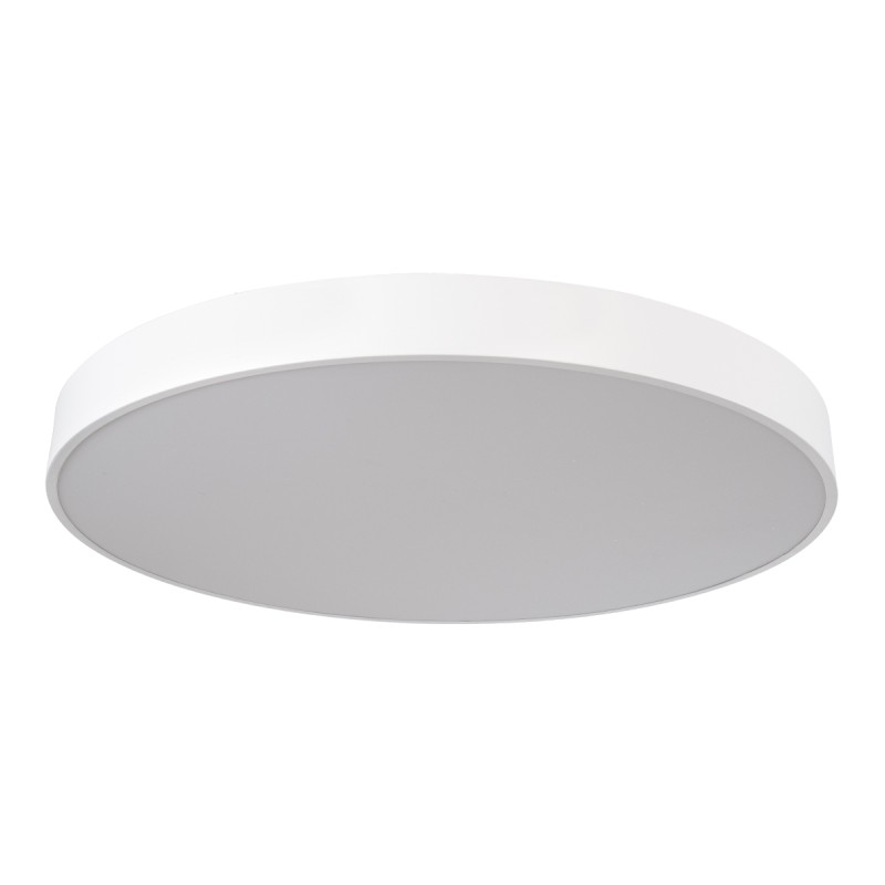 GLOBOSTAR® BURTON 61205-S Μοντέρνο Φωτιστικό Οροφής LED 100W 10000lm 120° AC 220-240V IP20 Ρυθμιζόμενο Λευκό CCT με Χειριστήριο από 2700K έως 6000K Dimmable - Lumileds SMD Chip - Λευκό Ματ - Μ80 x Π80 x Υ8cm - 3 Χρόνια Εγγύηση