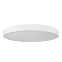 GLOBOSTAR® BURTON 61205-S Μοντέρνο Φωτιστικό Οροφής LED 100W 10000lm 120° AC 220-240V IP20 Ρυθμιζόμενο Λευκό CCT με Χειριστήριο από 2700K έως 6000K Dimmable - Lumileds SMD Chip - Λευκό Ματ - Μ80 x Π80 x Υ8cm - 3 Χρόνια Εγγύηση