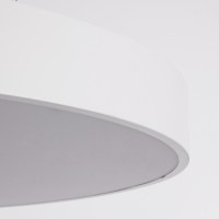 GLOBOSTAR® BURTON 61205-S Μοντέρνο Φωτιστικό Οροφής LED 100W 10000lm 120° AC 220-240V IP20 Ρυθμιζόμενο Λευκό CCT με Χειριστήριο από 2700K έως 6000K Dimmable - Lumileds SMD Chip - Λευκό Ματ - Μ80 x Π80 x Υ8cm - 3 Χρόνια Εγγύηση