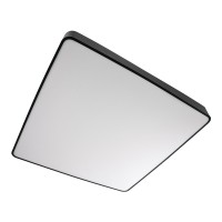 GLOBOSTAR® KAMALA 61210-S Μοντέρνο Φωτιστικό Οροφής LED 100W 11020lm 120° AC 220-240V IP20 Ρυθμιζόμενο Λευκό CCT με Χειριστήριο από 2700K έως 6000K Dimmable - Lumileds SMD Chip - Μαύρο Ματ - Μ80 x Π80 x Υ8cm - 3 Χρόνια Εγγύηση