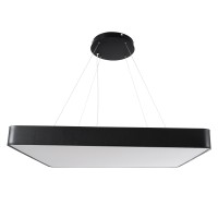 GLOBOSTAR® KAMALA 61210-P Μοντέρνο Κρεμαστό Φωτιστικό Οροφής LED 100W 11020lm 120° AC 220-240V IP20 Ρυθμιζόμενο Λευκό CCT με Χειριστήριο από 2700K έως 6000K Dimmable - Lumileds SMD Chip - Μαύρο Ματ - Μ80 x Π80 x Υ8cm - 3 Χρόνια Εγγύηση