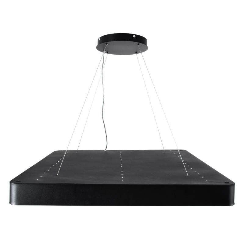GLOBOSTAR® KAMALA 61210-P Μοντέρνο Κρεμαστό Φωτιστικό Οροφής LED 100W 11020lm 120° AC 220-240V IP20 Ρυθμιζόμενο Λευκό CCT με Χειριστήριο από 2700K έως 6000K Dimmable - Lumileds SMD Chip - Μαύρο Ματ - Μ80 x Π80 x Υ8cm - 3 Χρόνια Εγγύηση