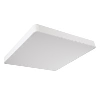 GLOBOSTAR® KAMALA 61211-S Μοντέρνο Φωτιστικό Οροφής LED 100W 11020lm 120° AC 220-240V IP20 Ρυθμιζόμενο Λευκό CCT με Χειριστήριο από 2700K έως 6000K Dimmable - Lumileds SMD Chip - Λευκό Ματ - Μ80 x Π80 x Υ8cm - 3 Χρόνια Εγγύηση