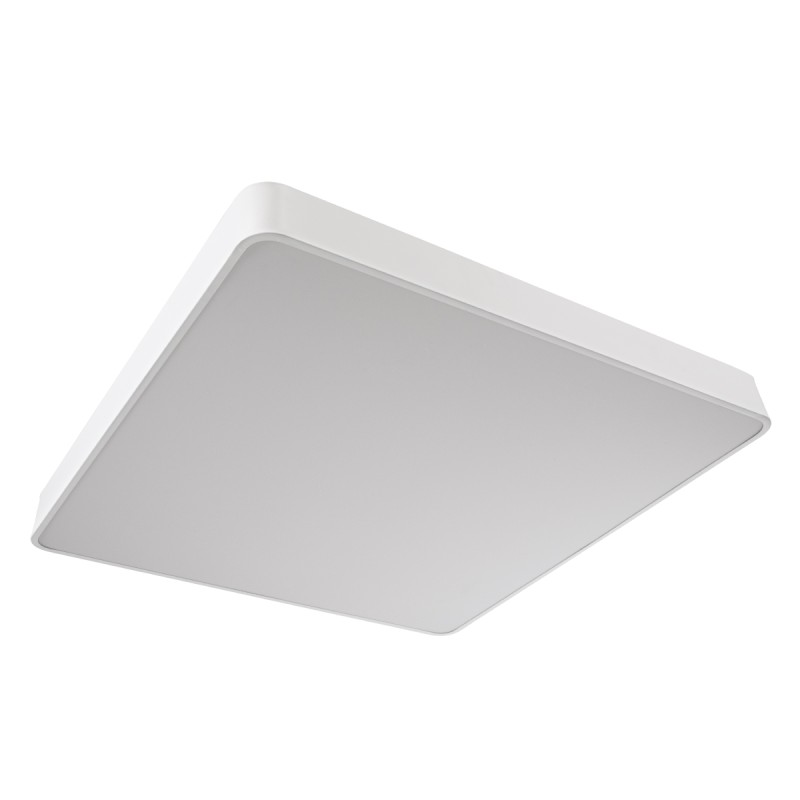 GLOBOSTAR® KAMALA 61211-S Μοντέρνο Φωτιστικό Οροφής LED 100W 11020lm 120° AC 220-240V IP20 Ρυθμιζόμενο Λευκό CCT με Χειριστήριο από 2700K έως 6000K Dimmable - Lumileds SMD Chip - Λευκό Ματ - Μ80 x Π80 x Υ8cm - 3 Χρόνια Εγγύηση