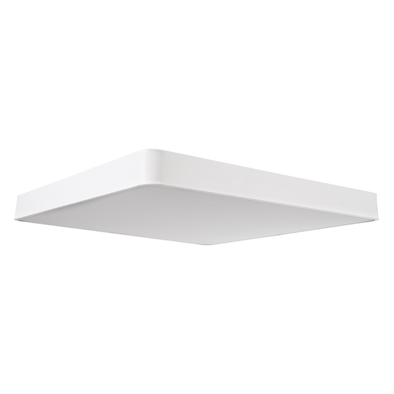 GLOBOSTAR® KAMALA 61211-S Μοντέρνο Φωτιστικό Οροφής LED 100W 11020lm 120° AC 220-240V IP20 Ρυθμιζόμενο Λευκό CCT με Χειριστήριο από 2700K έως 6000K Dimmable - Lumileds SMD Chip - Λευκό Ματ - Μ80 x Π80 x Υ8cm - 3 Χρόνια Εγγύηση