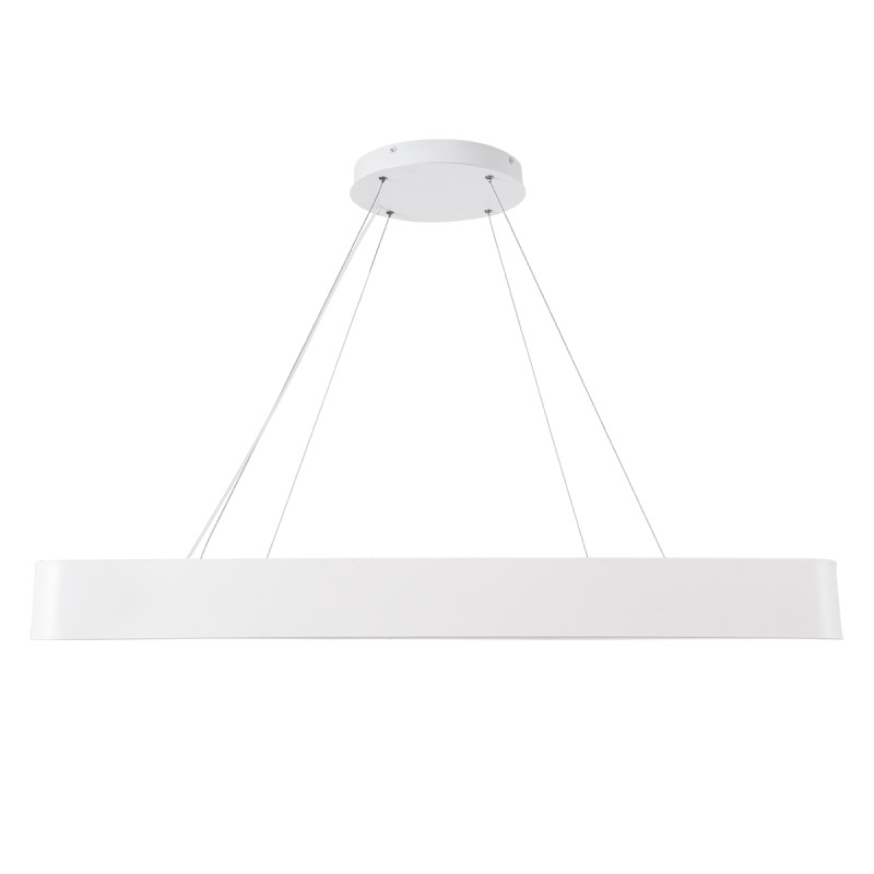 GLOBOSTAR® KAMALA 61211-P Μοντέρνο Κρεμαστό Φωτιστικό Οροφής LED 100W 11020lm 120° AC 220-240V IP20 Ρυθμιζόμενο Λευκό CCT με Χειριστήριο από 2700K έως 6000K Dimmable - Lumileds SMD Chip - Λευκό Ματ - Μ80 x Π80 x Υ8cm - 3 Χρόνια Εγγύηση