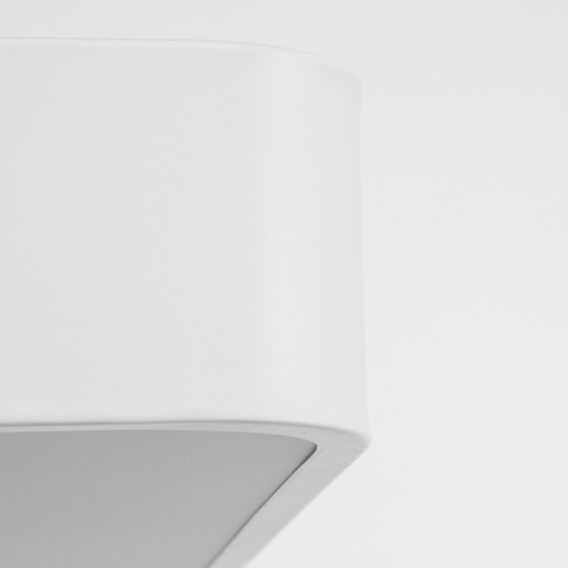 GLOBOSTAR® KAMALA 61211-P Μοντέρνο Κρεμαστό Φωτιστικό Οροφής LED 100W 11020lm 120° AC 220-240V IP20 Ρυθμιζόμενο Λευκό CCT με Χειριστήριο από 2700K έως 6000K Dimmable - Lumileds SMD Chip - Λευκό Ματ - Μ80 x Π80 x Υ8cm - 3 Χρόνια Εγγύηση