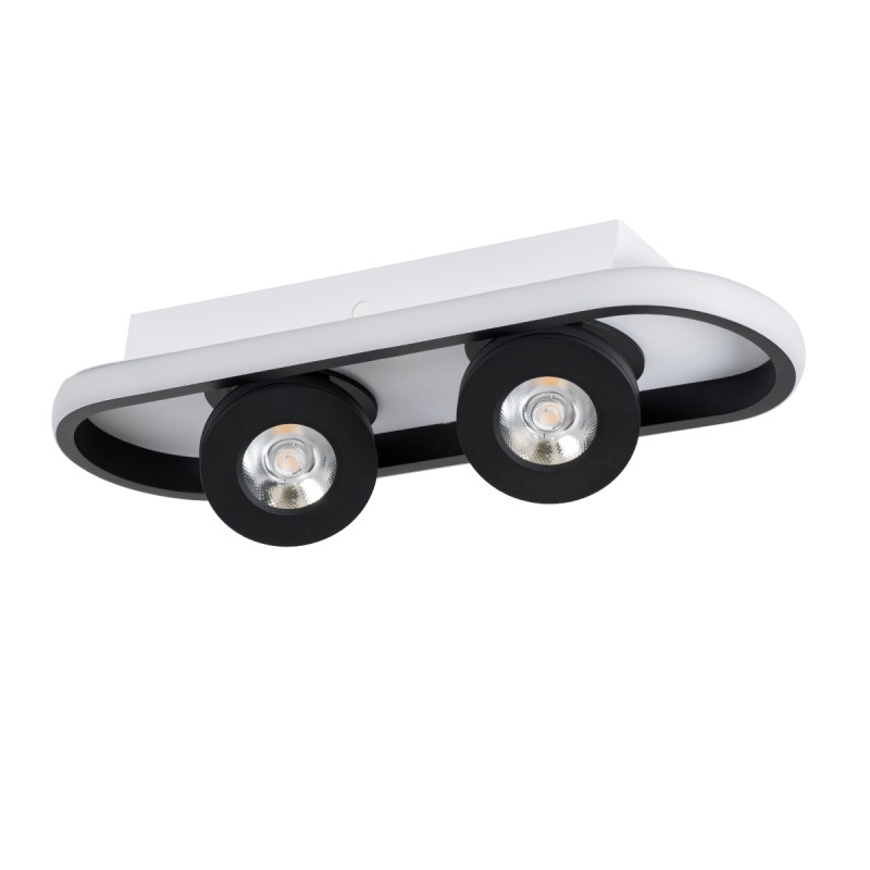 GLOBOSTAR® NESPO 61212 Μοντέρνο Φωτιστικό Οροφής LED 36W 4032lm 360° & 45° AC 220-240V IP20 Ρυθμιζόμενο Λευκό CCT με On/Off 2700K/4500K/6000K - Lumileds SMD Chip - Μαύρο Ματ - Μ40 x Π13 x Υ6.5cm - 3 Χρόνια Εγγύηση