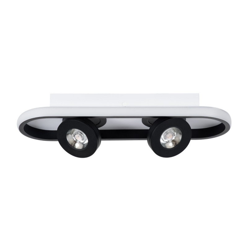 GLOBOSTAR® NESPO 61212 Μοντέρνο Φωτιστικό Οροφής LED 36W 4032lm 360° & 45° AC 220-240V IP20 Ρυθμιζόμενο Λευκό CCT με On/Off 2700K/4500K/6000K - Lumileds SMD Chip - Μαύρο Ματ - Μ40 x Π13 x Υ6.5cm - 3 Χρόνια Εγγύηση
