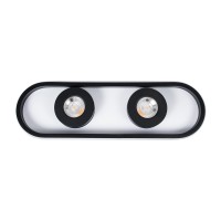 GLOBOSTAR® NESPO 61212 Μοντέρνο Φωτιστικό Οροφής LED 36W 4032lm 360° & 45° AC 220-240V IP20 Ρυθμιζόμενο Λευκό CCT με On/Off 2700K/4500K/6000K - Lumileds SMD Chip - Μαύρο Ματ - Μ40 x Π13 x Υ6.5cm - 3 Χρόνια Εγγύηση