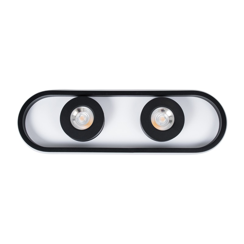 GLOBOSTAR® NESPO 61212 Μοντέρνο Φωτιστικό Οροφής LED 36W 4032lm 360° & 45° AC 220-240V IP20 Ρυθμιζόμενο Λευκό CCT με On/Off 2700K/4500K/6000K - Lumileds SMD Chip - Μαύρο Ματ - Μ40 x Π13 x Υ6.5cm - 3 Χρόνια Εγγύηση