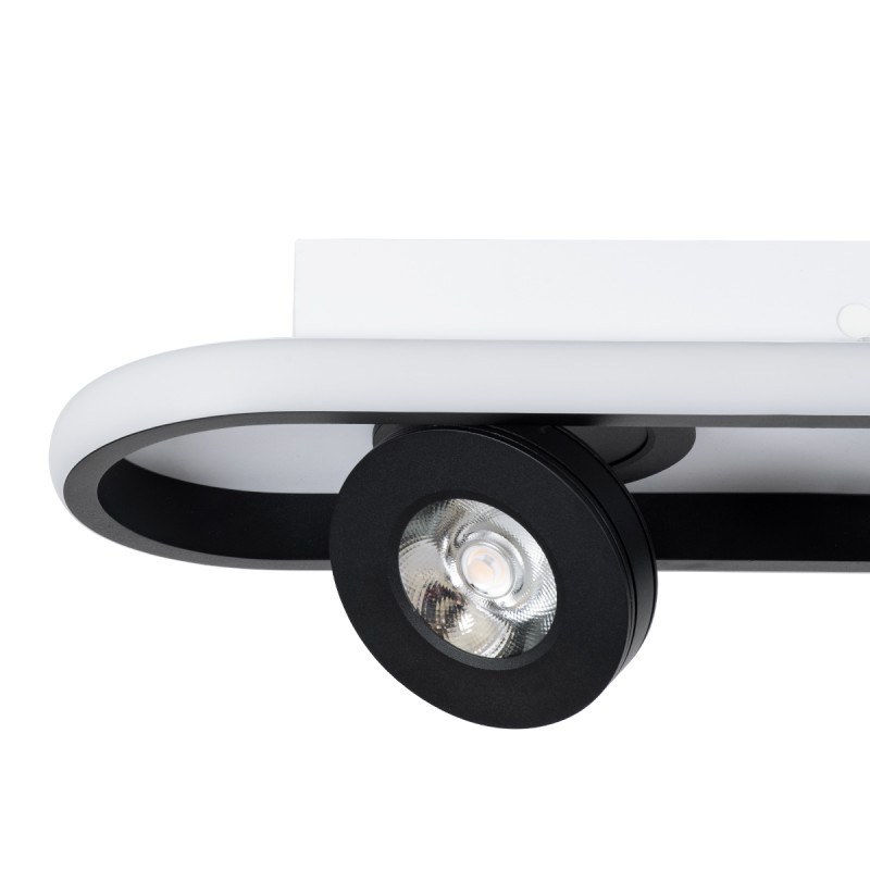 GLOBOSTAR® NESPO 61212 Μοντέρνο Φωτιστικό Οροφής LED 36W 4032lm 360° & 45° AC 220-240V IP20 Ρυθμιζόμενο Λευκό CCT με On/Off 2700K/4500K/6000K - Lumileds SMD Chip - Μαύρο Ματ - Μ40 x Π13 x Υ6.5cm - 3 Χρόνια Εγγύηση