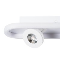 GLOBOSTAR® NESPO 61213 Μοντέρνο Φωτιστικό Οροφής LED 36W 4032lm 360° & 45° AC 220-240V IP20 Ρυθμιζόμενο Λευκό CCT με On/Off 2700K/4500K/6000K - Lumileds SMD Chip - Λευκό Ματ - Μ40 x Π13 x Υ6.5cm - 3 Χρόνια Εγγύηση