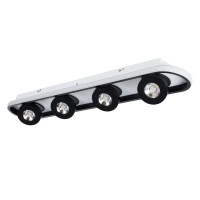GLOBOSTAR® NESPO 61214 Μοντέρνο Φωτιστικό Οροφής LED 48W 5376lm 360° & 45° AC 220-240V IP20 Ρυθμιζόμενο Λευκό CCT με On/Off 2700K/4500K/6000K - Lumileds SMD Chip - Μαύρο Ματ - Μ80 x Π13 x Υ6.5cm - 3 Χρόνια Εγγύηση