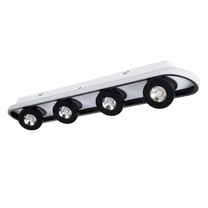 GLOBOSTAR® NESPO 61214 Μοντέρνο Φωτιστικό Οροφής LED 48W 5376lm 360° & 45° AC 220-240V IP20 Ρυθμιζόμενο Λευκό CCT με On/Off 2700K/4500K/6000K - Lumileds SMD Chip - Μαύρο Ματ - Μ80 x Π13 x Υ6.5cm - 3 Χρόνια Εγγύηση