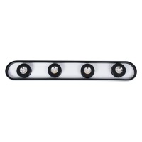 GLOBOSTAR® NESPO 61214 Μοντέρνο Φωτιστικό Οροφής LED 48W 5376lm 360° & 45° AC 220-240V IP20 Ρυθμιζόμενο Λευκό CCT με On/Off 2700K/4500K/6000K - Lumileds SMD Chip - Μαύρο Ματ - Μ80 x Π13 x Υ6.5cm - 3 Χρόνια Εγγύηση