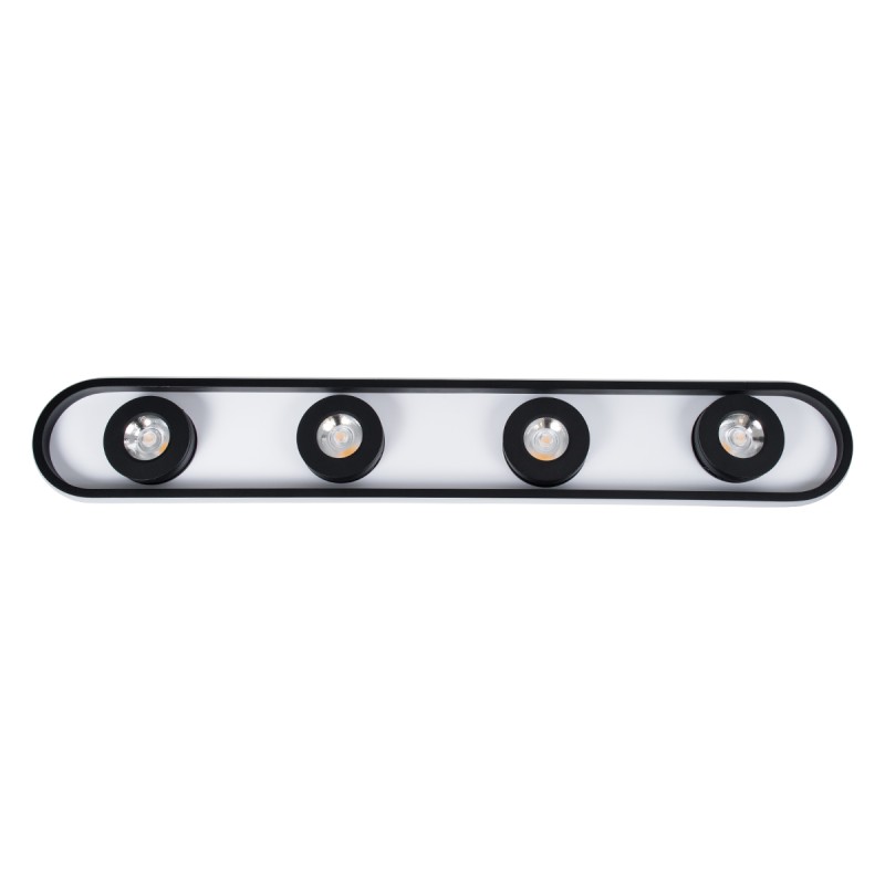 GLOBOSTAR® NESPO 61214 Μοντέρνο Φωτιστικό Οροφής LED 48W 5376lm 360° & 45° AC 220-240V IP20 Ρυθμιζόμενο Λευκό CCT με On/Off 2700K/4500K/6000K - Lumileds SMD Chip - Μαύρο Ματ - Μ80 x Π13 x Υ6.5cm - 3 Χρόνια Εγγύηση