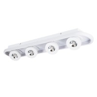 GLOBOSTAR® NESPO 61215 Μοντέρνο Φωτιστικό Οροφής LED 48W 5376lm 360° & 45° AC 220-240V IP20 Ρυθμιζόμενο Λευκό CCT με On/Off 2700K/4500K/6000K - Lumileds SMD Chip - Λευκό Ματ - Μ80 x Π13 x Υ6.5cm - 3 Χρόνια Εγγύηση