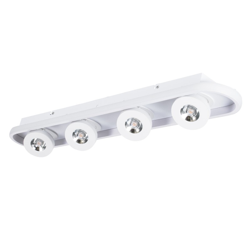 GLOBOSTAR® NESPO 61215 Μοντέρνο Φωτιστικό Οροφής LED 48W 5376lm 360° & 45° AC 220-240V IP20 Ρυθμιζόμενο Λευκό CCT με On/Off 2700K/4500K/6000K - Lumileds SMD Chip - Λευκό Ματ - Μ80 x Π13 x Υ6.5cm - 3 Χρόνια Εγγύηση