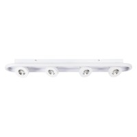 GLOBOSTAR® NESPO 61215 Μοντέρνο Φωτιστικό Οροφής LED 48W 5376lm 360° & 45° AC 220-240V IP20 Ρυθμιζόμενο Λευκό CCT με On/Off 2700K/4500K/6000K - Lumileds SMD Chip - Λευκό Ματ - Μ80 x Π13 x Υ6.5cm - 3 Χρόνια Εγγύηση