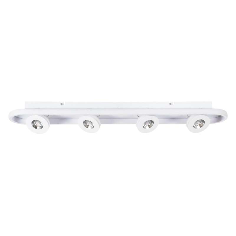 GLOBOSTAR® NESPO 61215 Μοντέρνο Φωτιστικό Οροφής LED 48W 5376lm 360° & 45° AC 220-240V IP20 Ρυθμιζόμενο Λευκό CCT με On/Off 2700K/4500K/6000K - Lumileds SMD Chip - Λευκό Ματ - Μ80 x Π13 x Υ6.5cm - 3 Χρόνια Εγγύηση