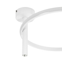 GLOBOSTAR® VERONA 61221 Μοντέρνο Φωτιστικό Οροφής LED 24W 2688lm 360° AC 220-240V IP20 Ρυθμιζόμενο Λευκό CCT με On/Off 2700K/4500K/6000K - Lumileds SMD Chip - Λευκό Ματ - Μ40 x Π40 x Υ23cm - 3 Χρόνια Εγγύηση