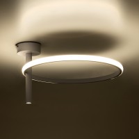 GLOBOSTAR® VERONA 61221 Μοντέρνο Φωτιστικό Οροφής LED 24W 2688lm 360° AC 220-240V IP20 Ρυθμιζόμενο Λευκό CCT με On/Off 2700K/4500K/6000K - Lumileds SMD Chip - Λευκό Ματ - Μ40 x Π40 x Υ23cm - 3 Χρόνια Εγγύηση