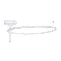 GLOBOSTAR® VERONA 61224 Μοντέρνο Φωτιστικό Οροφής LED 36W 4032lm 360° AC 220-240V IP20 Ρυθμιζόμενο Λευκό CCT με On/Off 2700K/4500K/6000K - Lumileds SMD Chip - Λευκό Ματ - Μ60 x Π60 x Υ23cm - 3 Χρόνια Εγγύηση
