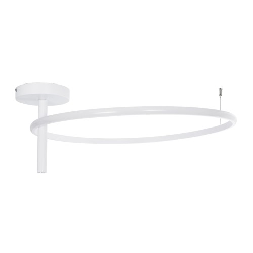GLOBOSTAR® VERONA 61224 Μοντέρνο Φωτιστικό Οροφής LED 36W 4032lm 360° AC 220-240V IP20 Ρυθμιζόμενο Λευκό CCT με On/Off 2700K/4500K/6000K - Lumileds SMD Chip - Λευκό Ματ - Μ60 x Π60 x Υ23cm - 3 Χρόνια Εγγύηση