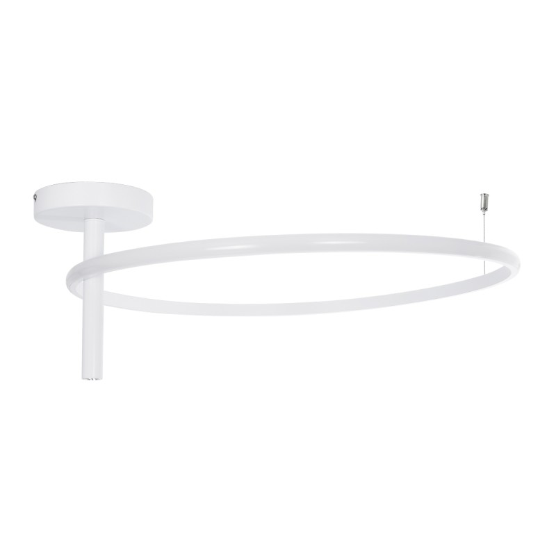 GLOBOSTAR® VERONA 61224 Μοντέρνο Φωτιστικό Οροφής LED 36W 4032lm 360° AC 220-240V IP20 Ρυθμιζόμενο Λευκό CCT με On/Off 2700K/4500K/6000K - Lumileds SMD Chip - Λευκό Ματ - Μ60 x Π60 x Υ23cm - 3 Χρόνια Εγγύηση