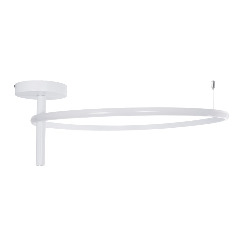 GLOBOSTAR® VERONA 61224 Μοντέρνο Φωτιστικό Οροφής LED 36W 4032lm 360° AC 220-240V IP20 Ρυθμιζόμενο Λευκό CCT με On/Off 2700K/4500K/6000K - Lumileds SMD Chip - Λευκό Ματ - Μ60 x Π60 x Υ23cm - 3 Χρόνια Εγγύηση