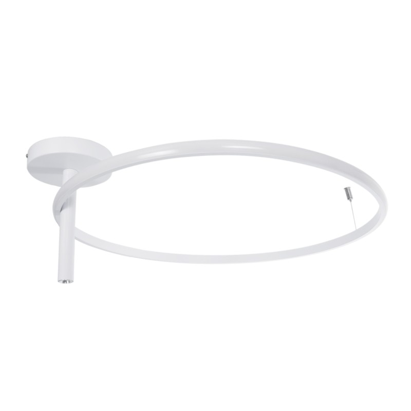 GLOBOSTAR® VERONA 61224 Μοντέρνο Φωτιστικό Οροφής LED 36W 4032lm 360° AC 220-240V IP20 Ρυθμιζόμενο Λευκό CCT με On/Off 2700K/4500K/6000K - Lumileds SMD Chip - Λευκό Ματ - Μ60 x Π60 x Υ23cm - 3 Χρόνια Εγγύηση