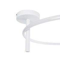 GLOBOSTAR® VERONA 61224 Μοντέρνο Φωτιστικό Οροφής LED 36W 4032lm 360° AC 220-240V IP20 Ρυθμιζόμενο Λευκό CCT με On/Off 2700K/4500K/6000K - Lumileds SMD Chip - Λευκό Ματ - Μ60 x Π60 x Υ23cm - 3 Χρόνια Εγγύηση