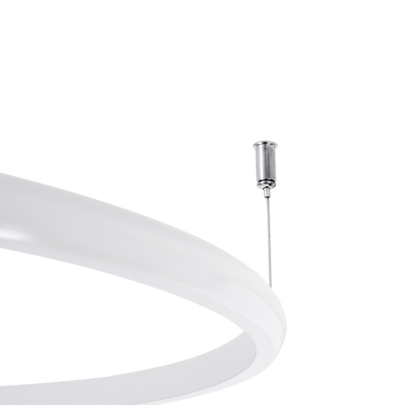 GLOBOSTAR® VERONA 61224 Μοντέρνο Φωτιστικό Οροφής LED 36W 4032lm 360° AC 220-240V IP20 Ρυθμιζόμενο Λευκό CCT με On/Off 2700K/4500K/6000K - Lumileds SMD Chip - Λευκό Ματ - Μ60 x Π60 x Υ23cm - 3 Χρόνια Εγγύηση