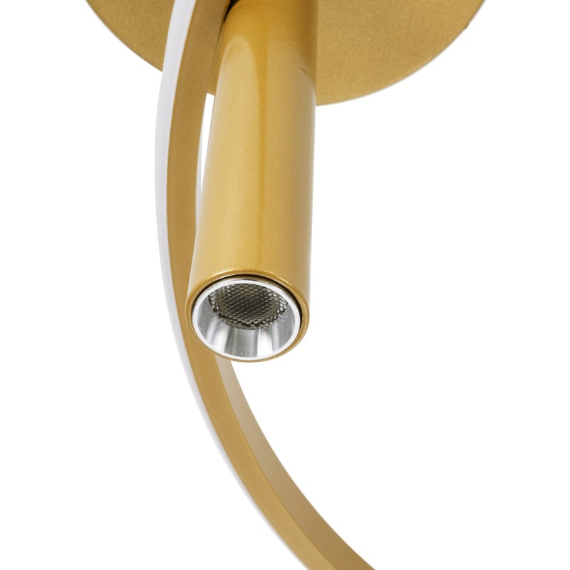 GLOBOSTAR® VERONA 61225 Μοντέρνο Φωτιστικό Οροφής LED 36W 4032lm 360° AC 220-240V IP20 Ρυθμιζόμενο Λευκό CCT με On/Off 2700K/4500K/6000K - Lumileds SMD Chip - Χρυσό Βούρτσας - Μ60 x Π60 x Υ23cm - 3 Χρόνια Εγγύηση