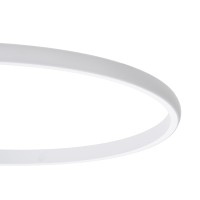 GLOBOSTAR® CIRCUO 61230 Μοντέρνο Φωτιστικό Οροφής LED 75W 8400lm 360° AC 220-240V IP20 Ρυθμιζόμενο Λευκό CCT με Χειριστήριο από 2700K έως 6000K Dimmable - Lumileds SMD Chip - Λευκό Ματ - Μ53 x Π42.5 x Υ9cm - 3 Χρόνια Εγγύηση