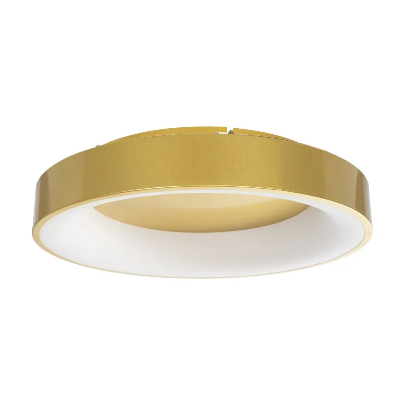 GLOBOSTAR® SALEM 61235 Μοντέρνο Φωτιστικό Οροφής LED 75W 8625lm 120° AC 220-240V IP20 Ρυθμιζόμενο Λευκό CCT με Χειριστήριο από 2700K έως 6000K Dimmable - Lumileds SMD Chip - Χρυσό - Μ45 x Π45 x Υ9.5cm - 3 Χρόνια Εγγύηση