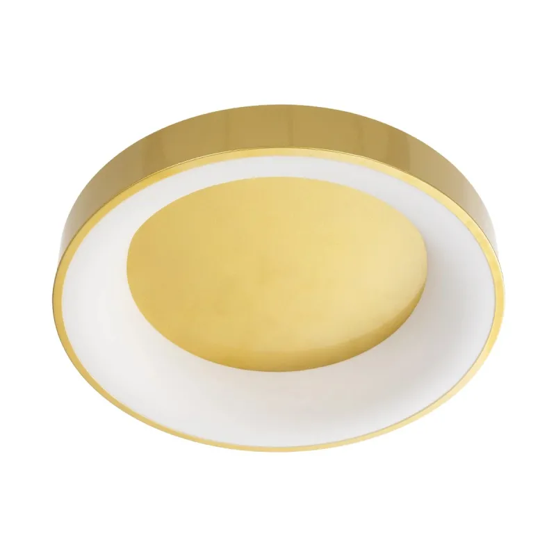 GLOBOSTAR® SALEM 61235 Μοντέρνο Φωτιστικό Οροφής LED 75W 8625lm 120° AC 220-240V IP20 Ρυθμιζόμενο Λευκό CCT με Χειριστήριο από 2700K έως 6000K Dimmable - Lumileds SMD Chip - Χρυσό - Μ45 x Π45 x Υ9.5cm - 3 Χρόνια Εγγύηση