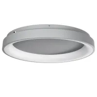 GLOBOSTAR® SALEM 61238 Μοντέρνο Φωτιστικό Οροφής LED 105W 12075lm 120° AC 220-240V IP20 Ρυθμιζόμενο Λευκό CCT με Χειριστήριο από 2700K έως 6000K Dimmable - Lumileds SMD Chip - Γκρι - Μ60 x Π60 x Υ9.5cm - 3 Χρόνια Εγγύηση