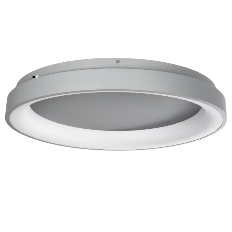 GLOBOSTAR® SALEM 61238 Μοντέρνο Φωτιστικό Οροφής LED 105W 12075lm 120° AC 220-240V IP20 Ρυθμιζόμενο Λευκό CCT με Χειριστήριο από 2700K έως 6000K Dimmable - Lumileds SMD Chip - Γκρι - Μ60 x Π60 x Υ9.5cm - 3 Χρόνια Εγγύηση