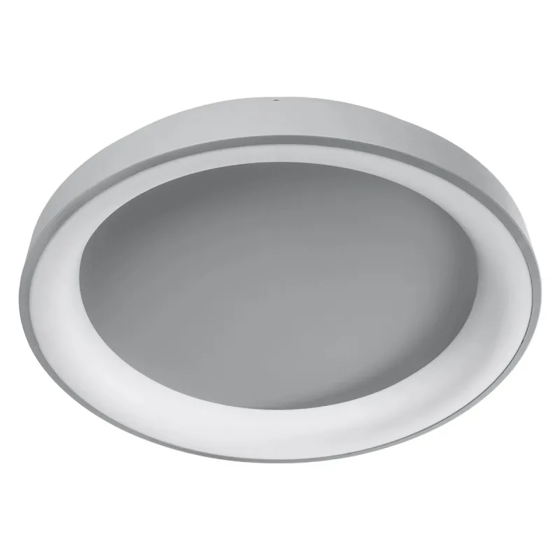 GLOBOSTAR® SALEM 61238 Μοντέρνο Φωτιστικό Οροφής LED 105W 12075lm 120° AC 220-240V IP20 Ρυθμιζόμενο Λευκό CCT με Χειριστήριο από 2700K έως 6000K Dimmable - Lumileds SMD Chip - Γκρι - Μ60 x Π60 x Υ9.5cm - 3 Χρόνια Εγγύηση