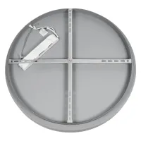 GLOBOSTAR® SALEM 61238 Μοντέρνο Φωτιστικό Οροφής LED 105W 12075lm 120° AC 220-240V IP20 Ρυθμιζόμενο Λευκό CCT με Χειριστήριο από 2700K έως 6000K Dimmable - Lumileds SMD Chip - Γκρι - Μ60 x Π60 x Υ9.5cm - 3 Χρόνια Εγγύηση