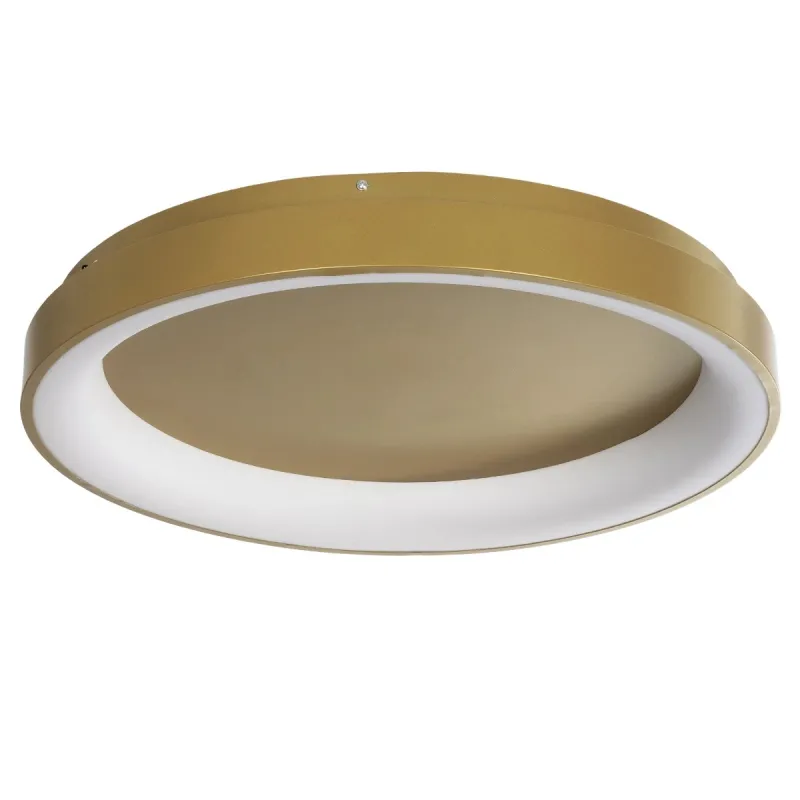 GLOBOSTAR® SALEM 61239 Μοντέρνο Φωτιστικό Οροφής LED 105W 12075lm 120° AC 220-240V IP20 Ρυθμιζόμενο Λευκό CCT με Χειριστήριο από 2700K έως 6000K Dimmable - Lumileds SMD Chip - Χρυσό - Μ60 x Π60 x Υ9.5cm - 3 Χρόνια Εγγύηση