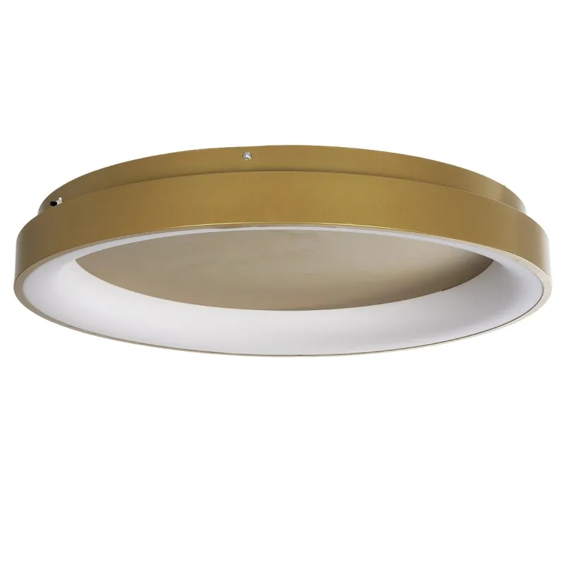 GLOBOSTAR® SALEM 61239 Μοντέρνο Φωτιστικό Οροφής LED 105W 12075lm 120° AC 220-240V IP20 Ρυθμιζόμενο Λευκό CCT με Χειριστήριο από 2700K έως 6000K Dimmable - Lumileds SMD Chip - Χρυσό - Μ60 x Π60 x Υ9.5cm - 3 Χρόνια Εγγύηση