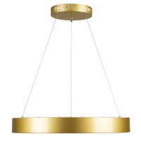GLOBOSTAR® SALEM 61247 Μοντέρνο Κρεμαστό Φωτιστικό Οροφής LED 105W 12075lm 120° AC 220-240V IP20 Ρυθμιζόμενο Λευκό CCT με Χειριστήριο από 2700K έως 6000K Dimmable - Lumileds SMD Chip - Χρυσό - Μ60 x Π60 x Υ6cm - 3 Χρόνια Εγγύηση