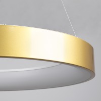 GLOBOSTAR® SALEM 61247 Μοντέρνο Κρεμαστό Φωτιστικό Οροφής LED 105W 12075lm 120° AC 220-240V IP20 Ρυθμιζόμενο Λευκό CCT με Χειριστήριο από 2700K έως 6000K Dimmable - Lumileds SMD Chip - Χρυσό - Μ60 x Π60 x Υ6cm - 3 Χρόνια Εγγύηση