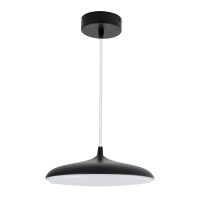 GLOBOSTAR® BARON 61251 Μοντέρνο Κρεμαστό Φωτιστικό Οροφής LED 12W 1440lm 120° AC 220-240V IP20 Ρυθμιζόμενο Λευκό CCT με On/Off 2700K/4500K/6000K - Lumileds SMD Chip - Μαύρο Ματ - Μ25 x Π25 x Υ8cm - 3 Χρόνια Εγγύηση